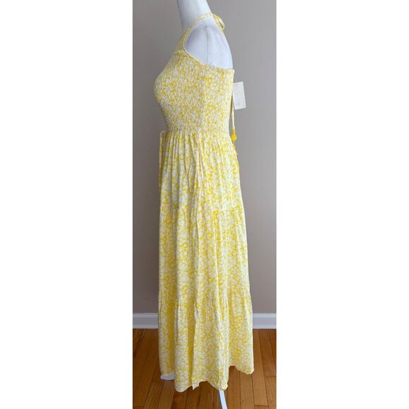 Lost + Wander NWT Sweet Summer Daze Floral Halter Maxi Dress in Yellow Size XS - Picture 7 of 14